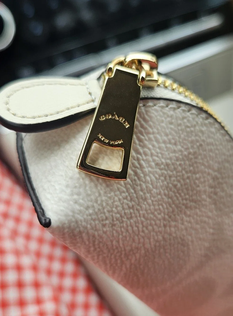 Coach White Logo Pencil Case
